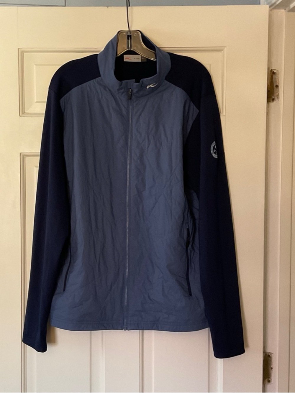 KJUS Men's Retention Jacket Blue Size L 52 Full Zip Golf Performance Active